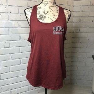Victoria Secrets Pink L Arkansas Razorback TankTop
